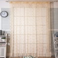 thumbnail image 2 of Semi-Sheer Printed Metallic Heart Pattern Pole Top Window Curtains for Living Room & Bedroom - Assorted Colors - 1 Panel (37.4 X 78.7 Inch), 2 of 11