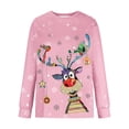 thumbnail image 4 of Chandail en Molleton de Noël pour Femmes 2023 Hiver Sexy Col Rond Imprimé Manches Longues Blouse Régulière en Solde, 4 of 6