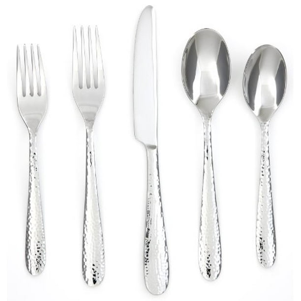 Cambridge Silversmiths Soiree Mirror 30-Piece Flatware Silverware Set,  Service for 6, Includes Forks/Spoons/Knives