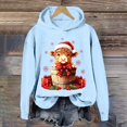 thumbnail image 2 of WILLBEST Sudadera para Mujer "Have Yourself A Mooey Little Christmas" con Capucha, de Terciopelo Grueso, Cálida y Holgada Chica​​, 2 of 3
