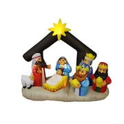BZB Goods Crèche de Noël gonflable de 1,8 m de long avec décoration des trois rois