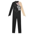 thumbnail image 5 of vastwit Kids Girls Long Sleeve Dance Unitard Turtleneck Gymnastics Figure Ice Skating Full Body Black 12, 5 of 7