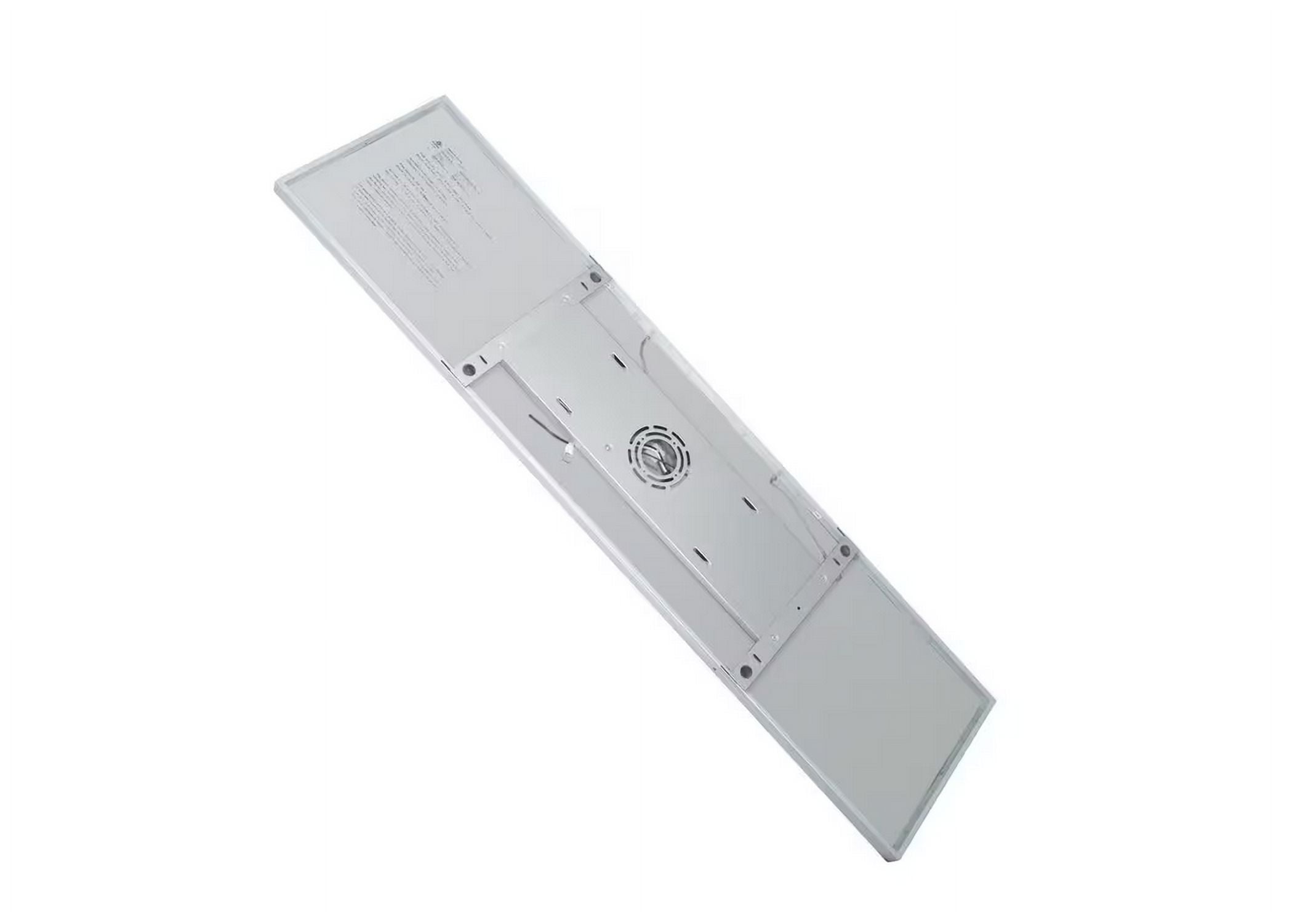 Commercial Electric Sebastian 48 in. x 13 in. Modern White Satin Nickel CCT Selectable LED Flush Mount Ceiling Light 4000 Dimmable Lumens