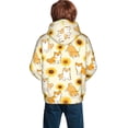 thumbnail image 6 of Kll Unisex Kids Boys Girls Hooded Pocket Pullover Hoodies-Shiba Inu Dog And Sunflower, 6 of 9