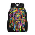 thumbnail image 1 of Reggae Rasta Lion Backpack Teenager School Bag Canvas Notebook Backpack Bag, 1 of 3