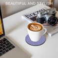 thumbnail image 6 of Dark Purple Coasters Set of 6, Absorbent Coasters for Drinks, Rustic Farmhouse Solid Color Coaster for Desk Coffee Table Protection, Home Decor House Warming Gifts 4", 6 of 8