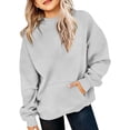thumbnail image 6 of Vividxx Sweatshirts For Girls Cozy Long Sleeve Sweatshirt With Pocket Fall Winter High Neck Pullover Shirt For Kids Lightweight Classic 9-10 Years, 6 of 6