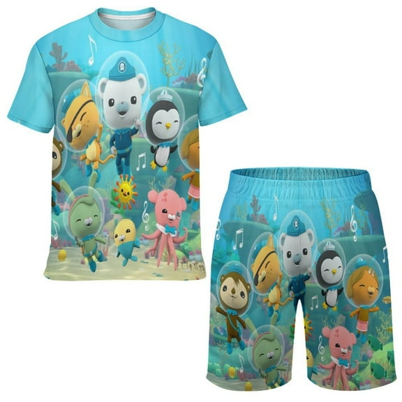 Kids Octonau-t Short Set Summer TShirts And Shorts Tracksuits Outfit Set