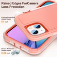 thumbnail image 4 of JTCASES Compatible with iPhone 14 Plus Case Heavy Duty Protective Rugged Phone Case, Full Body Anti-dust Shockproof Drop Proof Armor Durable Cover Case for iPhone 14 Plus 6.7 inch, Orange/Clear, 4 of 10