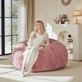 thumbnail image 3 of DIPU-Home 4FT Bean Bag Chair Adult Size, Memory Foam Filling Bean Bag Chairs for Adults and Teen, Large Bean Bags, Sofa Puff Gigante Con Relleno Grande for Living Room/Bedroom (Pink), 3 of 6