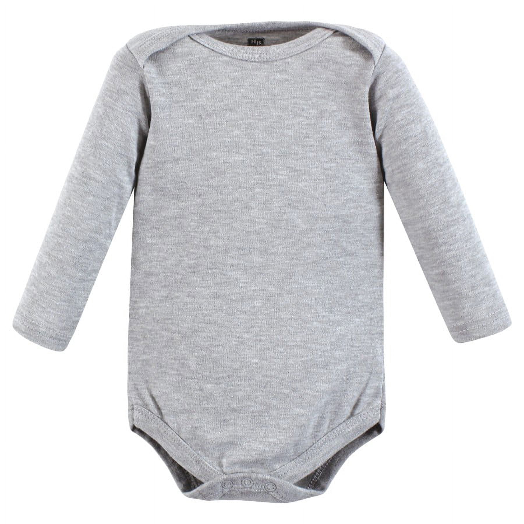 Hudson Baby Cotton Long-Sleeve Bodysuits, 7-Pack, Newborn-24 Months