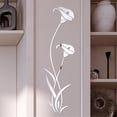thumbnail image 1 of DIY 3D Flower Shape Acrylic Mirror Wall Sticker, EEEkit Modern Removable Wall Decal Art Wall Sticker with Mirror Surface for Living Room Bedroom Decorative Home Decor, Silver, 39.4x11.4in, 1 of 6