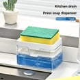 thumbnail image 4 of Dispensador de Jabón para de Cocina, Prensa para Jabón de Lavavajillas, Caja de Jabón con Esponja, Recipiente para Detergente de Cocina, 4 of 5