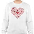 thumbnail image 2 of Nurse Icons Heart Sweatshirt Unisex 2X-Large White, 2 of 5