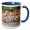 Blue/White, variant on 3drose, Giardini Naxos Beach Near Taormina, 11oz Two-tone Red Mug