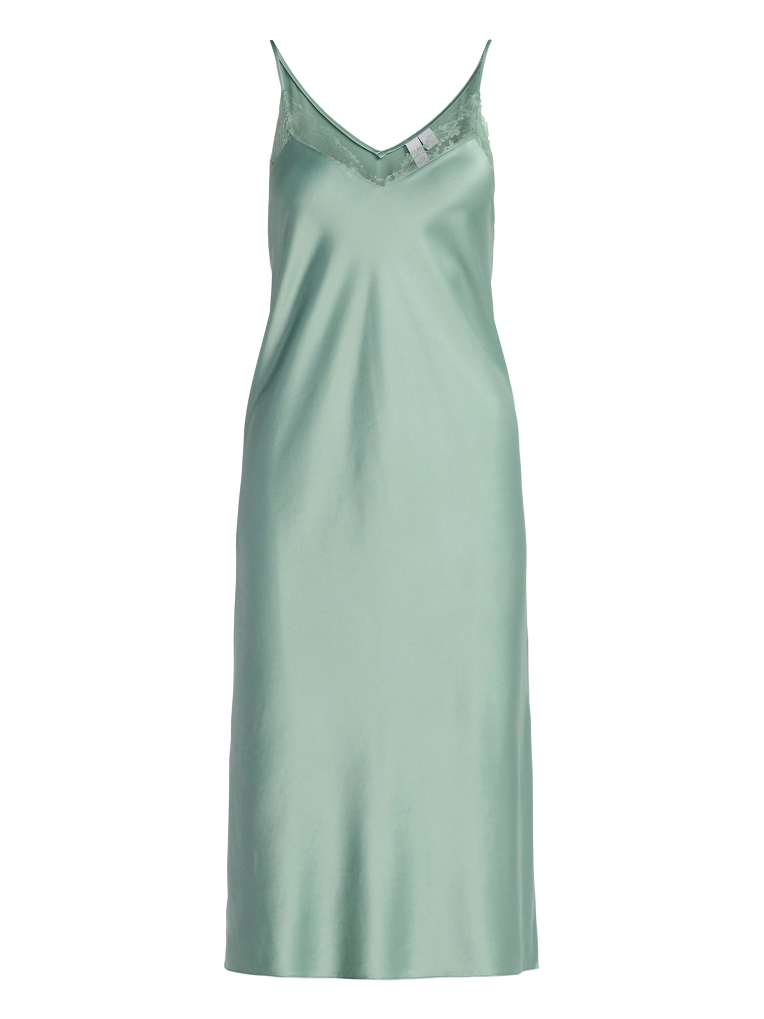 Joyspun Women’s Satin Midi Chemise, Sizes S-3X
