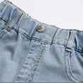 thumbnail image 6 of KAUOD Girls Jeans Bow Lace Wide Leg Denim Pants Kids Retro Embroidery Casual Jeans Elastic Waist Straight Fall Bottoms, 6 of 6