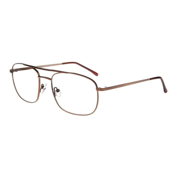 NEW HORIZON EYEWEAR Brown Aviator PORT Eyeglasses 55mm with Case