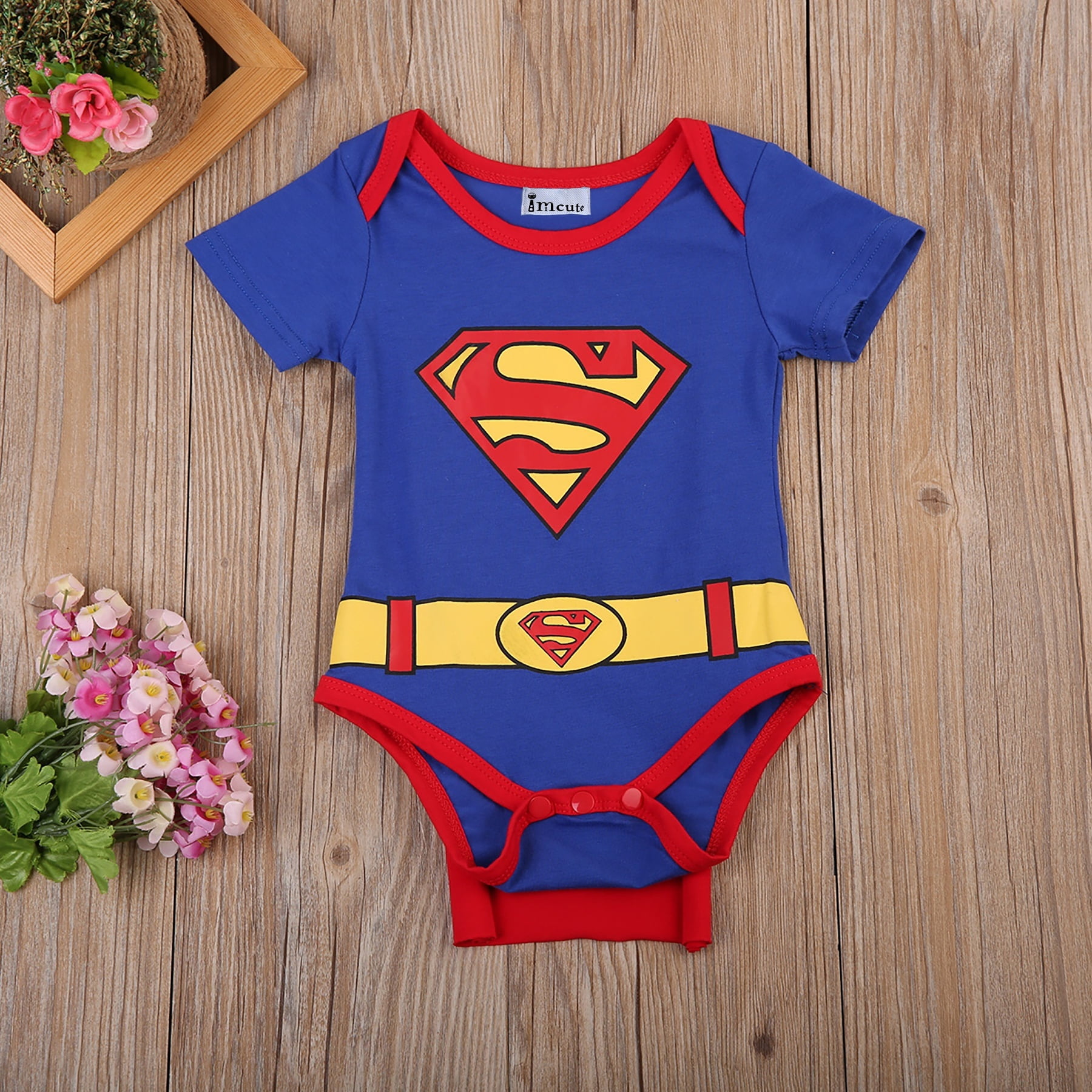 superman romper baby