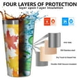 thumbnail image 3 of 16oz Tumblers Autumn Fall Leaves Pattern Stainless Steel Vacuum Insulated Double Wall Travel Tumbler Cups Mug with Lid and Straw,Cleaning Brush for Coffee,Tea, 3 of 4