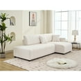 thumbnail image 4 of Beige Lamb Wool Sectional With A Spacious 3 Chaise Experience In - 3 Seat, Comfortable Style, 4 of 6