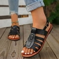 thumbnail image 5 of Taylonsss Women's Fashionable Plus-Size Pointed-Toe Open-Toe Sandals with Adjustable Buckle Soft Comfortable Sole for Spring Summer Daily Casual Use, 5 of 8