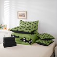thumbnail image 6 of Castle Fairy Black Cats 7pcs Bedding Comforter Set for Children,Animal Paw Print Queen Bedding Sets Super Cozy,Black Green Queen Sheet Sets,Lightweight Room Decor, 6 of 8