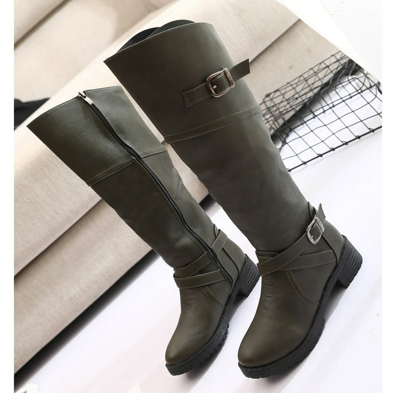 HSMQHJWE Womens Dress Boots Mid Calf Knee High Suede Boots Women Wide Calf  Mid-Calf Boots Women Lace Fashion Shoes Up Thick Retro Vintage Casual Heels Women'S  Boots Boots Cow Boy 