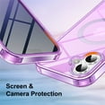thumbnail image 4 of ELEHOLD Full Body Magnetic Case for iPhone 16 Plus,Built-in Front Screen Protector 360 Protection Compatible with Mag Safe Transparent Clear Shockproof Cover for iPhone 16 Plus,Darkpurple, 4 of 6