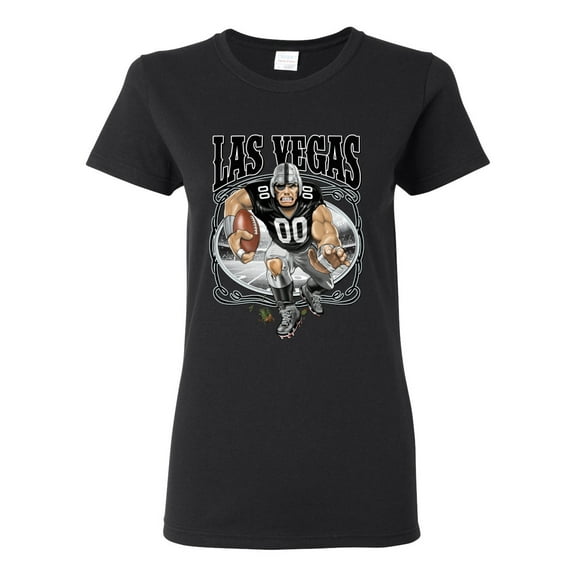 Wild Bobby Las Vegas Fan LV Fantasy Sports Women Graphic Tee, Black, Small