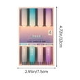 thumbnail image 3 of Arghm Highlighter Set 4pcs,Pink Green Purple Gradient Colors,Soft Tip Marker,Student Stationery,for Notes Highlighting Journaling Size 4.72x2.95in, 3 of 6