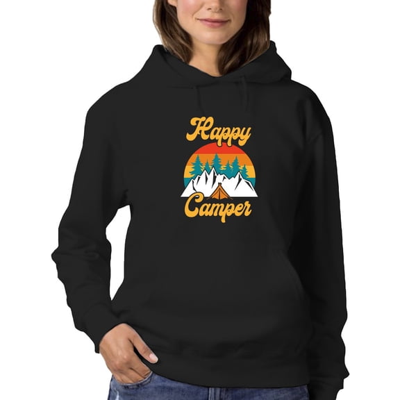 Happy Camper Image Hoodie Women -GoatDeals Designs, Female 3X-Large