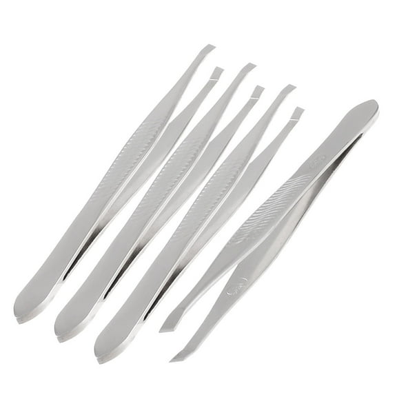 Unique Bargains4 in 1 Slanted Tip Wave Pattern Eyebrow Tweezer Makeup Tool for Woman