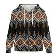 thumbnail image 4 of Garronmavis Southwest Aztec Zip up Hoodie Women Y2K Loose Fitting Sweatshirt Casual Hooded Pullover Tops Breathable Sport Jacket with Front Pocket, 4 of 7