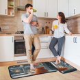thumbnail image 6 of 2-Piece Kitchen Rugs Set Non-Slip Mats Carpet Floor for Kitchen, Bathroom (19.7"x27.6" & 19.7"x47.2") Cat by The Window, 6 of 7
