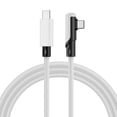 thumbnail image 2 of LAWONP-VR Link Cable USB-C to USB-C, 16.4 ft (5m) White PVC, 90° Type-C Connector – Fast Charging & 5Gbps Data Transfer – Compatible with Meta Quest 3S/3/2/Pro, Pico 4 Ultra/4, PC & SteamVR, 2 of 3
