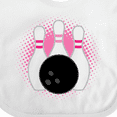 thumbnail image 4 of Inktastic Bowling Pins Cute Bowler Girls Baby Bib, 4 of 4