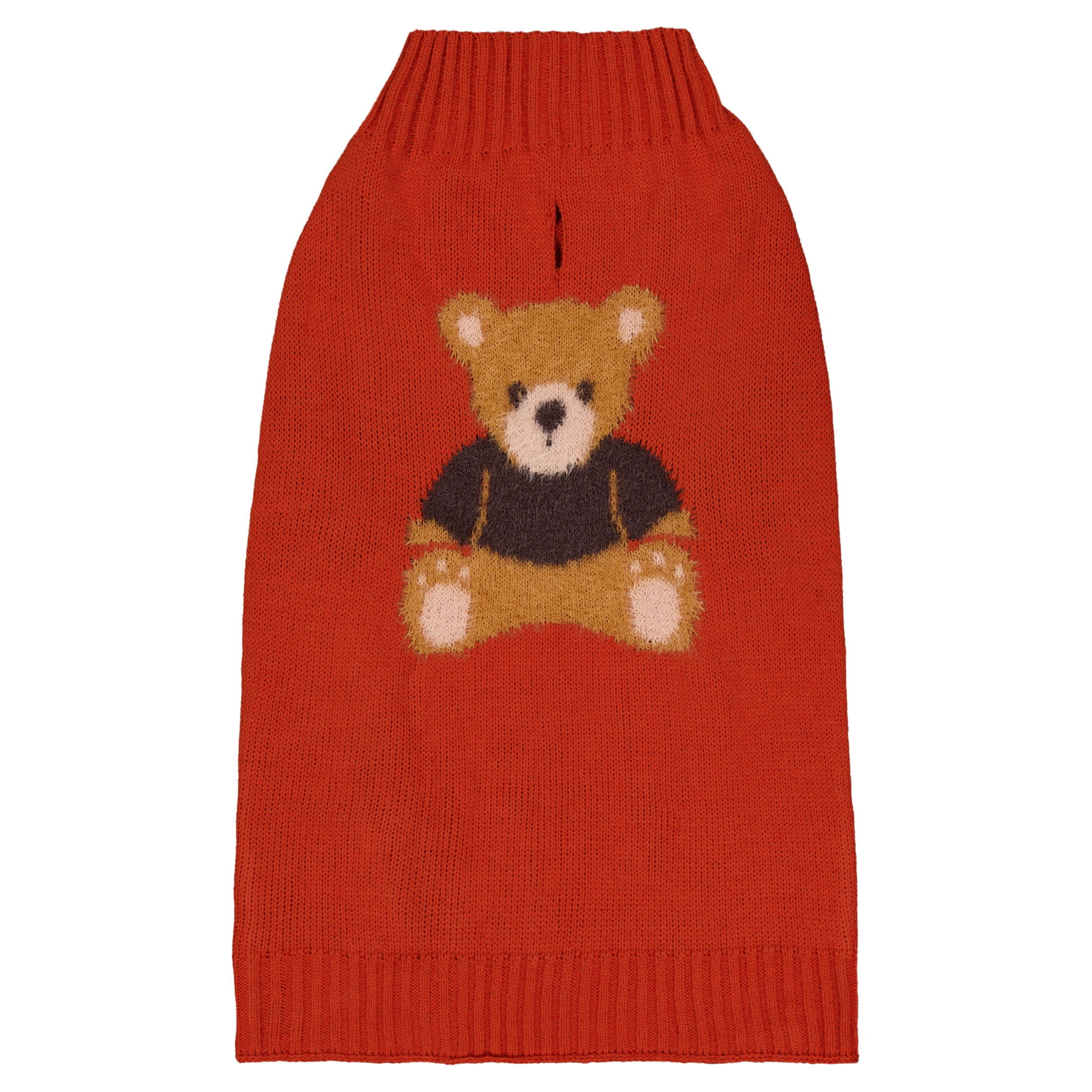 Vibrant Life Knit Sweater for Dogs, Teddy Bear, Orange, L