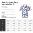 thumbnail image 4 of Hawaiian Shirt For Men, Cute Funny Rabbit Flower Casual Summer Beach Shirts Mens Short Sleeve Button Shirts, 4 of 8