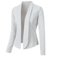 thumbnail image 2 of Homenesgenics Clearance Jackets for Women under 15 Women Fashion Casual Long Sleeve Small Suit Jacket Small Suit White S, 2 of 4