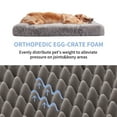 thumbnail image 7 of WATANIYA Large Plush Orthopedic Dog Bed, Washable Cover with Non-Slip Bottom Pet Bed, Grey, 7 of 7