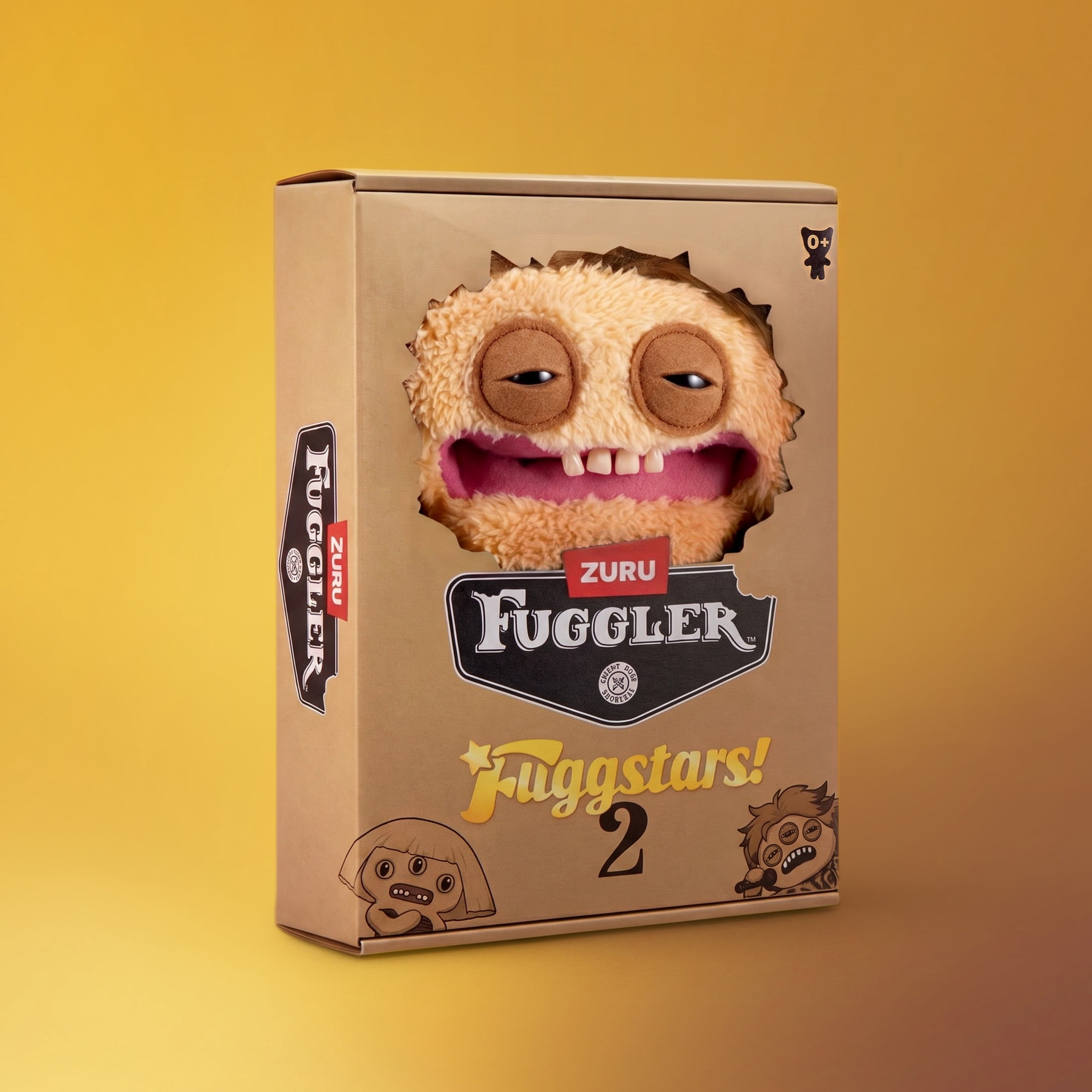 Fuggler Fugg Stars Series 2 9 Inch Plush Collectible Toy (Fuggbieb) by ZURU Featuring Funny Ugly Monster Design with Wild Expressions, Unique Personalities, and Chaotic Style for Fans and Collectors