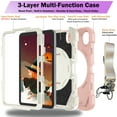 thumbnail image 5 of For iPad Mini 7th/6th Gen 8.3"(2024/2021) Case,Kids Friendly,With Rotatable Adjustable Hand Strap,Retractable Kickstand,Shoulder Strap,Shockproof Anti-fall Rugged Heavy Duty Case,Pink, 5 of 11