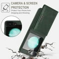 thumbnail image 6 of ELEHOLD Wallet Case for Samsung Galaxy Z Flip 6, Shockproof Magnetic Leather Case with Card Holders & Stand,Green, 6 of 11