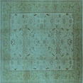 thumbnail image 1 of Ahgly Company Indoor Square Oriental Light Blue Industrial Area Rugs, 7' Square, 1 of 4