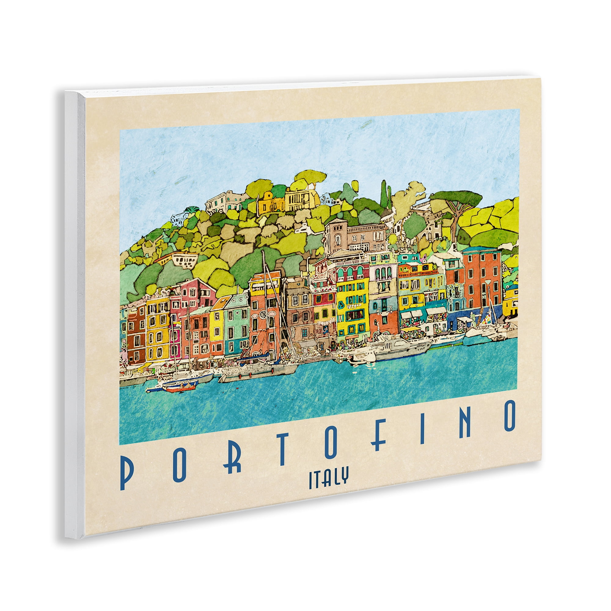 Stupell Industries Portofino Architecture Poster Wall Plaque Art, design by Ynon Mabat