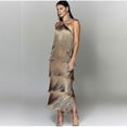 thumbnail image 2 of Tassels Halter Split Women Dress Sleeveless Backless Lace Up Party Summer Street Club Evening Robe, 2 of 4