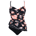 thumbnail image 5 of Mycoco Women's One Piece Swimdress Tummy Control Bathing Suit Monokini Ruffled Hem Swimsuits, 5 of 7