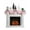 Pink, variant on Blue Snowman Mantel Scarf Fireplace Decorations for Living Room, Christmas Poinsettia Winter Snowflake Fireplace Mantel Scarf Cover Runner for Halloween/Thanksgiving/Christmas Decor 70"x17"
