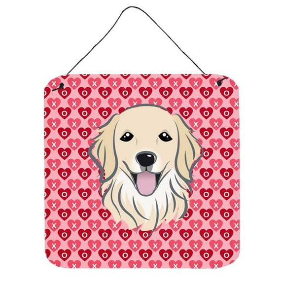 Golden Retriever Hearts Wall or Door Hanging Prints